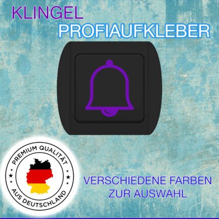 Klingel Aufkleber Premium Qualität Sticker 1 , sticker-1.com, Made in Germany, Top Aufkleber