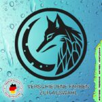 Wolf 2R Odin Wikinger Thor Schutz Amulett Ying Yang - Autoaufkleber Aufkleber Sticker - Auto - Motorrad - Laptop - Notebook - Tuning - 276