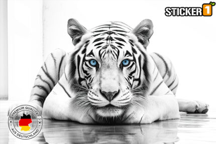 Poster Weißer Tiger von Sticker 1 sticker-1.com