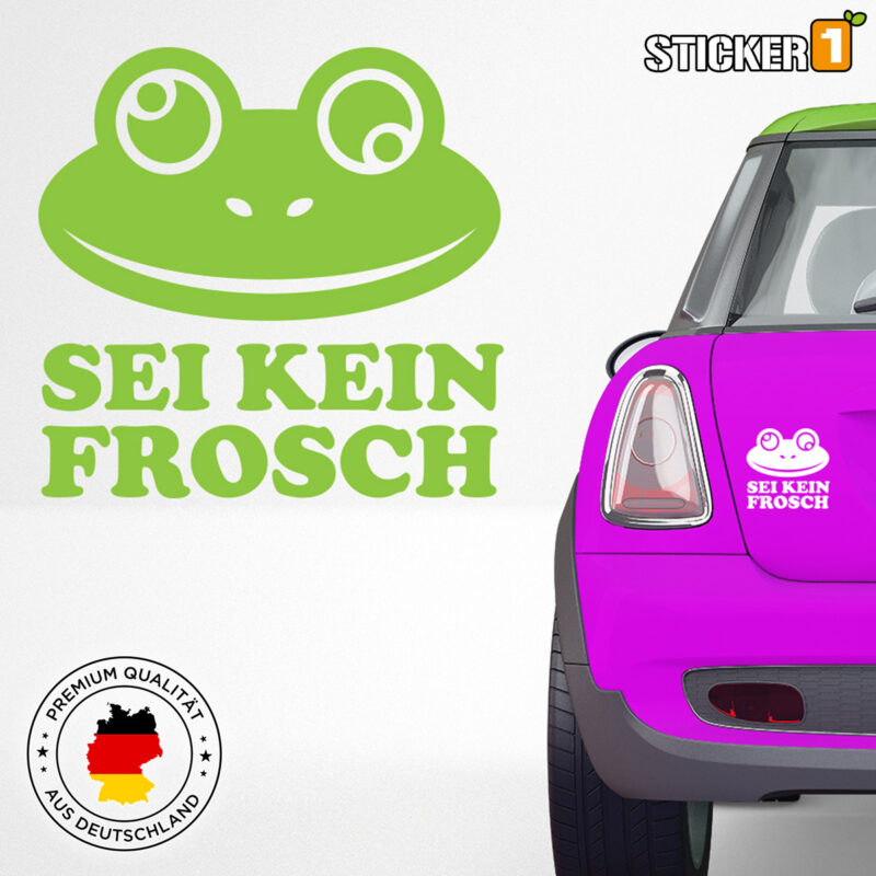 Witziger "Sei kein Frosch" Sticker mit verdrehten Augen