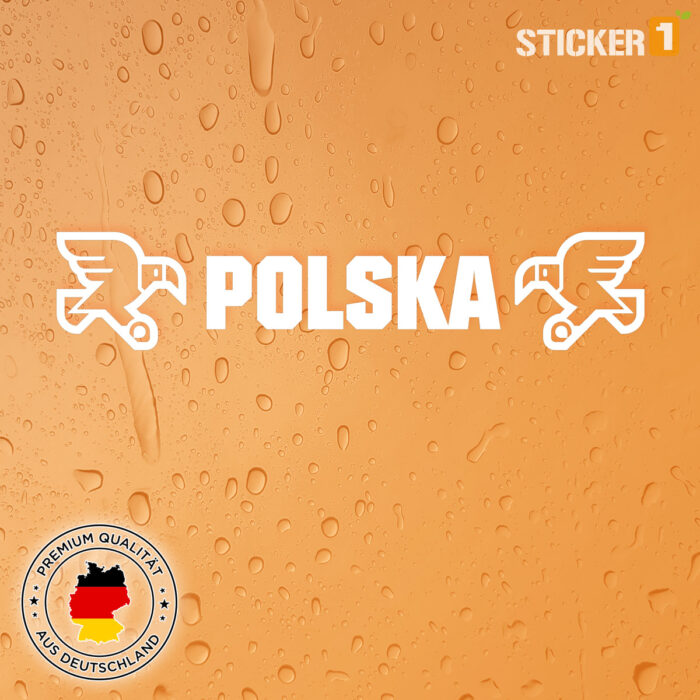 ST Vinyl 000149 2 Aufkleber Sticker Polska Adler Polen Poland 200 x 40Sticker 1 Sticker Aufkleber Poster Leinwand Iphone Samsung Smartphone Skins, Tapeten