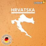Kroatien Sticker mit Aufschrift "Hrvatska" auf Kroatisch.