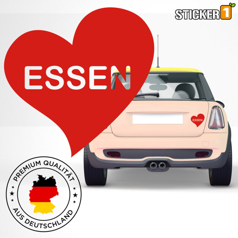 I LOVE Essen Stadt Herz Autoaufkleber Aufkleber Sticker