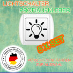 Lichtschalter Aufkleber Set 5 Stück, jetzt für kurze Zeit bei Sticker-1.com - Sticker 1