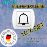 Klingel Aufkleber Premium Qualität Sticker 1 , sticker-1.com, Made in Germany, Top Aufkleber