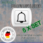Klingel Aufkleber Premium Qualität Sticker 1 , sticker-1.com, Made in Germany, Top Aufkleber