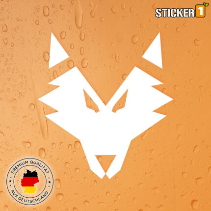 Wolf Sticker im Polygon Design