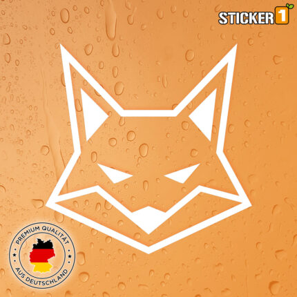 Ein Fuchs Sticker im Polygon Design