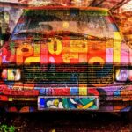 Auto Poster Lost Car Yugo Zastava Pop Art Graffiti