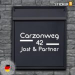 Briefkasten Aufkleber Straße - Modern und hochwertig