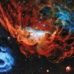 NASA Poster bestellen: Poster des Tapisserie aus brennenden Sterngeburten, aufgenommen vom Hubble-Teleskop der NASA