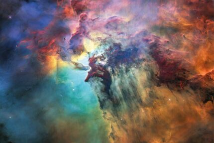 Poster des Lagunennebels, aufgenommen vom Hubble-Teleskop der NASA