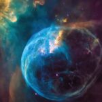 Poster des Blasennebels aufgenommen vom Hubble Teleskop der NASA