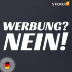 "Keine Werbung" Briefkasten-Aufkleber - deutliche Botschaft, effektiv, einfache Anbringung