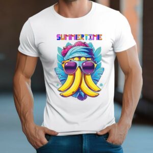 Weihnachts T-shirt - T-shirts selbst gestalten 264 T-Shirt Banana Eine Banane mit Sonnenbrille