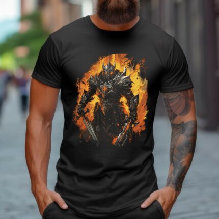 T-Shirt Dark Knight Schwarzer Ritter