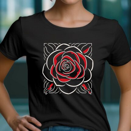 T-Shirt Rose Art