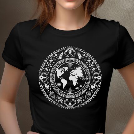 T-Shirt Mandala Frieden Weltfrieden Damen Herren