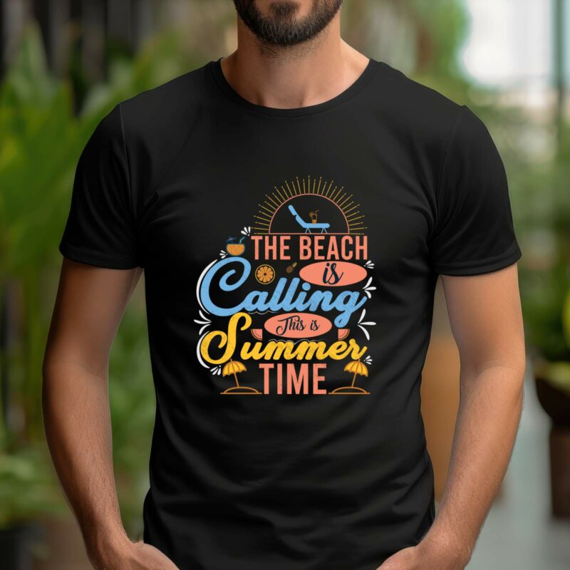 TShirt Sommer Spruch The Beach Is Calling This Is Summertime Damen