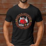 T-Shirt Camping Spruch Mountain Adventure Damen Herren - Schwarz