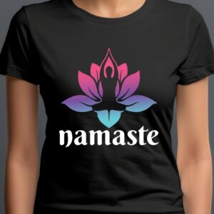 XXL Poster | Wandposter bestellen | Sticker 1 107 T-Shirt Namaste Damen Herren - Schwarz