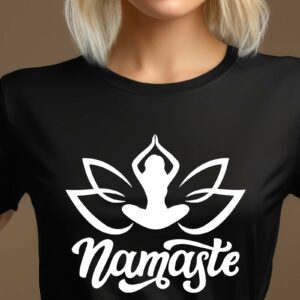 XXL Poster | Wandposter bestellen | Sticker 1 111 T-Shirt Yoga Namaste Damen Herren - Schwarz