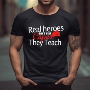 XXL Poster | Wandposter bestellen | Sticker 1 123 T-Shirt Superheld Lehrer - Schwarz