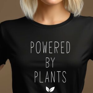 XXL Poster | Wandposter bestellen | Sticker 1 127 T-Shirt Veganer Powered By Plants - Schwarz