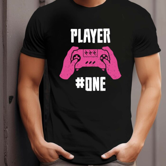 T-Shirt Gaming Player one Damen/Herren - Schwarz