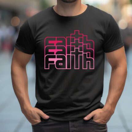 T-Shirt Glaube Faith Damen/Herren - Schwarz