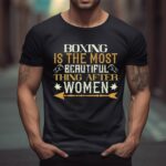 T-Shirt Boxen Most Beautiful Woman Damen/Herren - Schwarz