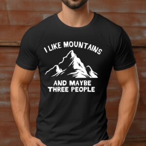 Weihnachts T-shirt - T-shirts selbst gestalten 265 T-Shirt T-Shirt Berge Camping Damen/Herren - Schwarz