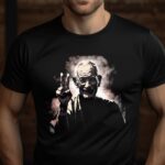 T-Shirt Gandhi Peace Damen/Herren - Schwarz