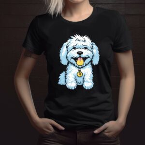 XXL Poster | Wandposter bestellen | Sticker 1 152 T-Shirt Yorkshire Malteser Happy Art Damen/Herren - Schwarz