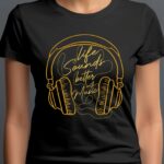 T-Shirt Musik life is better with music Damen/Herren - Schwarz