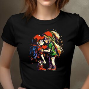 XXL Poster | Wandposter bestellen | Sticker 1 175 T-Shirt Pixelart Liebe Mädchen und Junge Damen/Herren - Schwarz