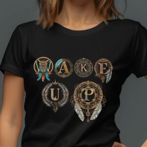 XXL Poster | Wandposter bestellen | Sticker 1 179 T-Shirt Wake Up Traumfänger Consiousness Art Damen/Herren - Schwarz