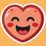 Bügelbild Herz Cute - Bügelbilder in premium Qualität