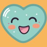 Bügelbild Herz Türkis - Bügelbilder in premium Qualität