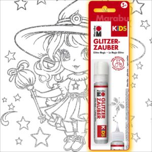 Die besten Motorrad T-Shirts mit Hochauflösendem Druck bei Sticker1! 227 Marabu KiDS Glitzerzauber Glitter Silber Textilfarbe