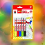 Marabu KiDS Textilmarker 5ER SET, 5 X 3 MM Textilmaker