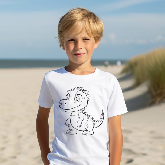 Tshirts zum ausmalen für Kinder, Dino, Dinosaurier