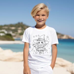 T-shirts bemalen am Kindergeburtstag - Zauberin