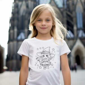 T-shirts bemalen am Kindergeburtstag - Zauberin