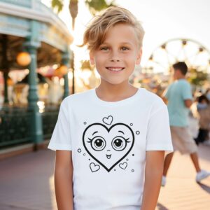 T-Shirts zum Ausmalen online kaufen - Herz