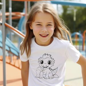 T-Shirt für Kindergeburtstag ausmalen - Dinosaurier
