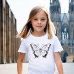 Kindergeburtstag T-Shirt ausmalen - Schmetterling