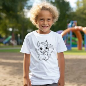 T-Shirts zum Ausmalen online kaufen - Eichhörnchen