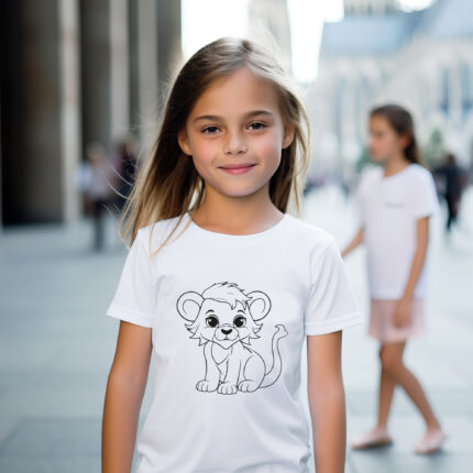 Kindergeburtags T-Shirts zum ausmalen - Löwe