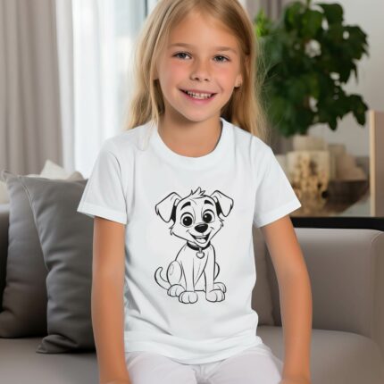 T-shirts bemalen am Kindergeburtstag - Hund